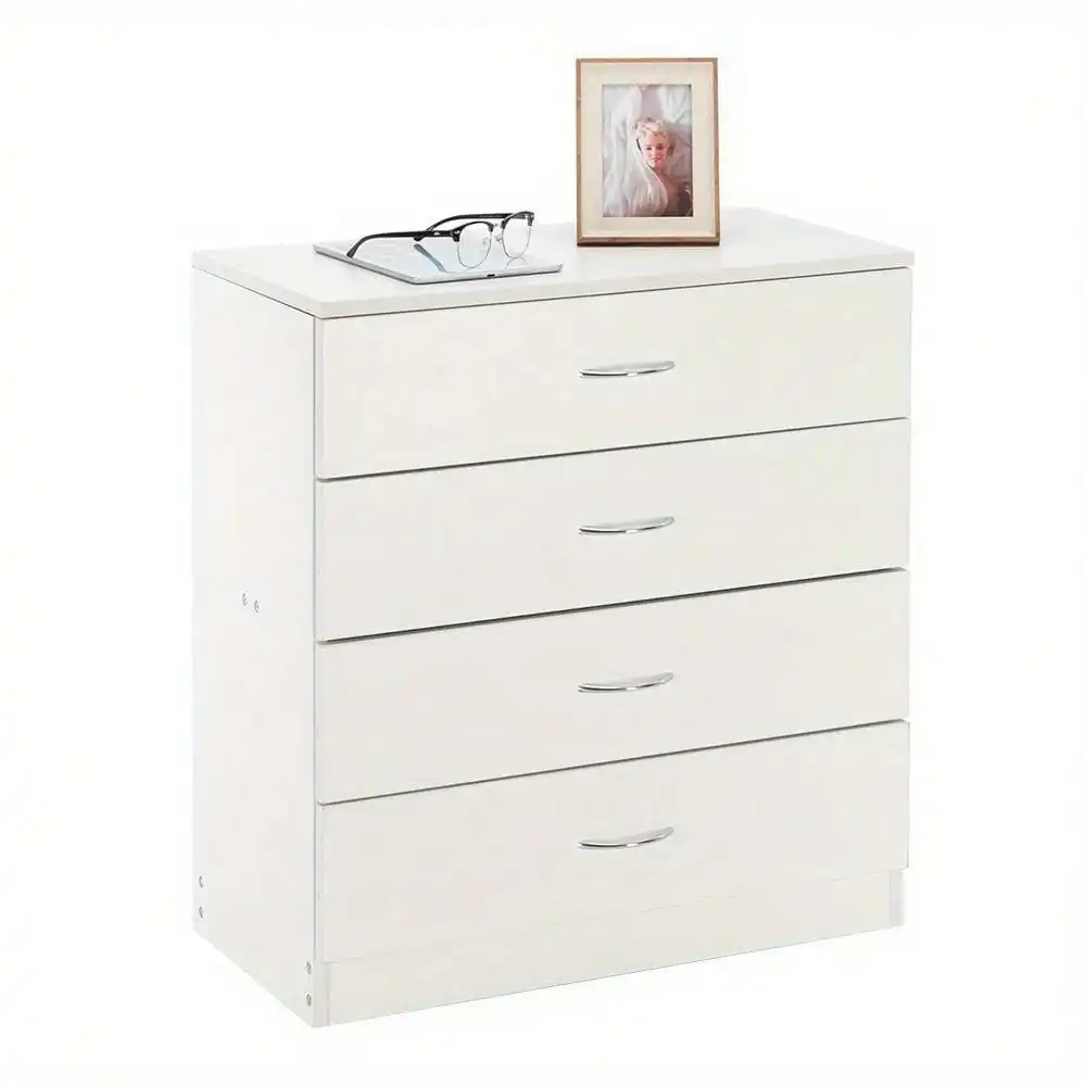 New 4 Drawer Chest Dresser Clothes Storage Bedroom Furniture Cabinet White