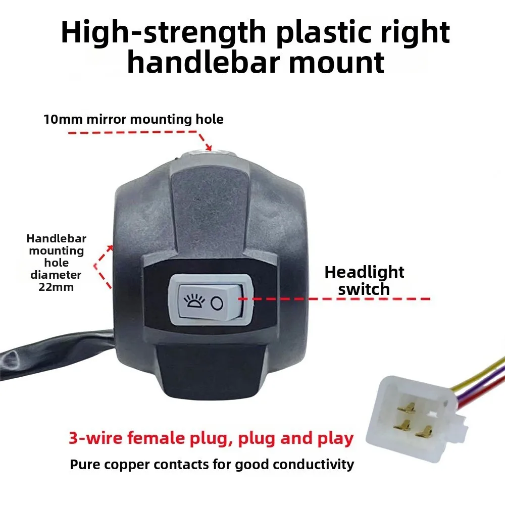Aluminum Motorcycle Horn Button 5 Styles Plastic Turn Signal Button Switch Control 22mm Hand Brake Handle Seat Assembly