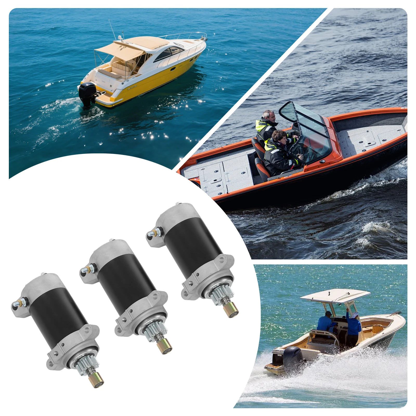 

3Pcs Outboard Start Motors, 4-Stroke 20HP Outboard Engine, Boat Motor, for F20 6AH-81800 6AH-81800-01 S108-125 410-44145