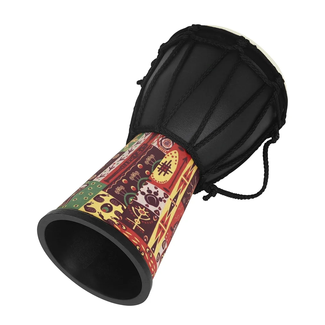 4 بوصة الأفريقية طبل ABS طبل تجويف المحمولة الأطفال طبلة اليد المحمولة Djembe طبل مع أنماط الفن الملونة