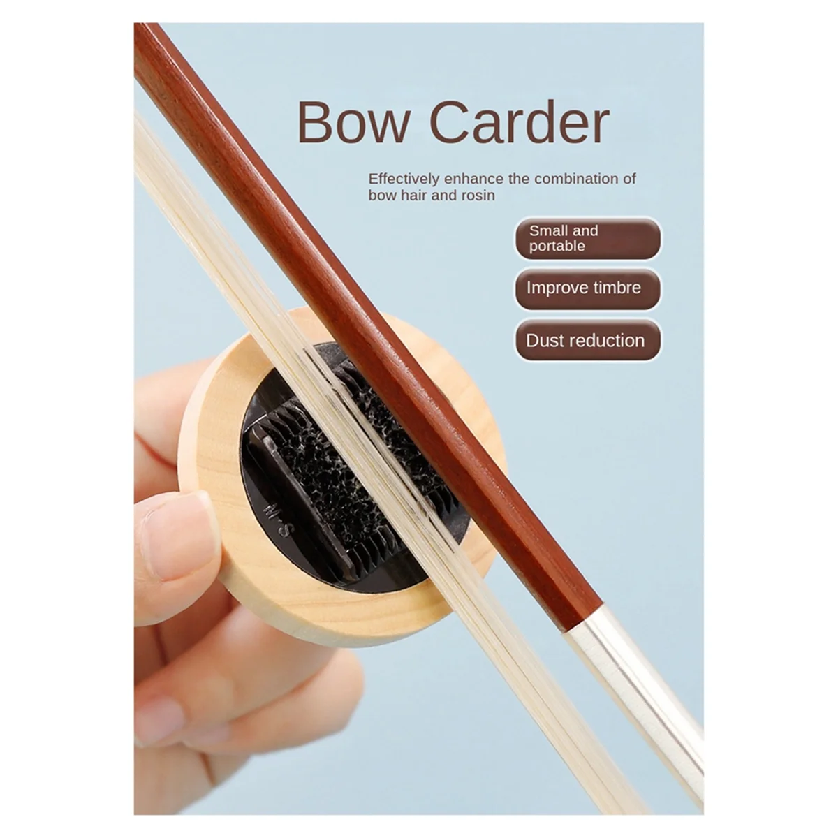 A71P القوس مشط الكمان القوس الشعر دائم DIY Erhu القوس فرش تحسين لهجة #4