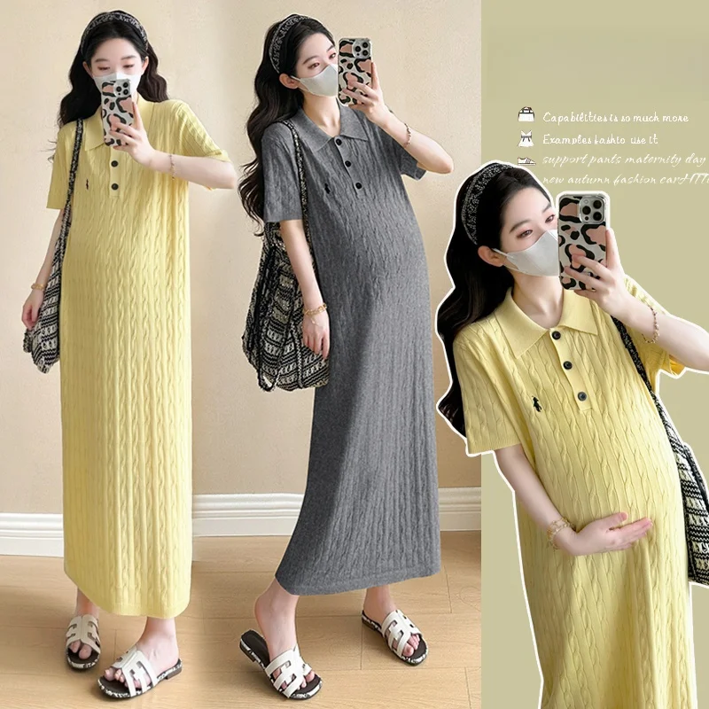 novedad-de-verano-vestido-holgado-de-maternidad-de-manga-corta-conjunto-de-ropa-para-mujeres-embarazadas-ropa-informal-de