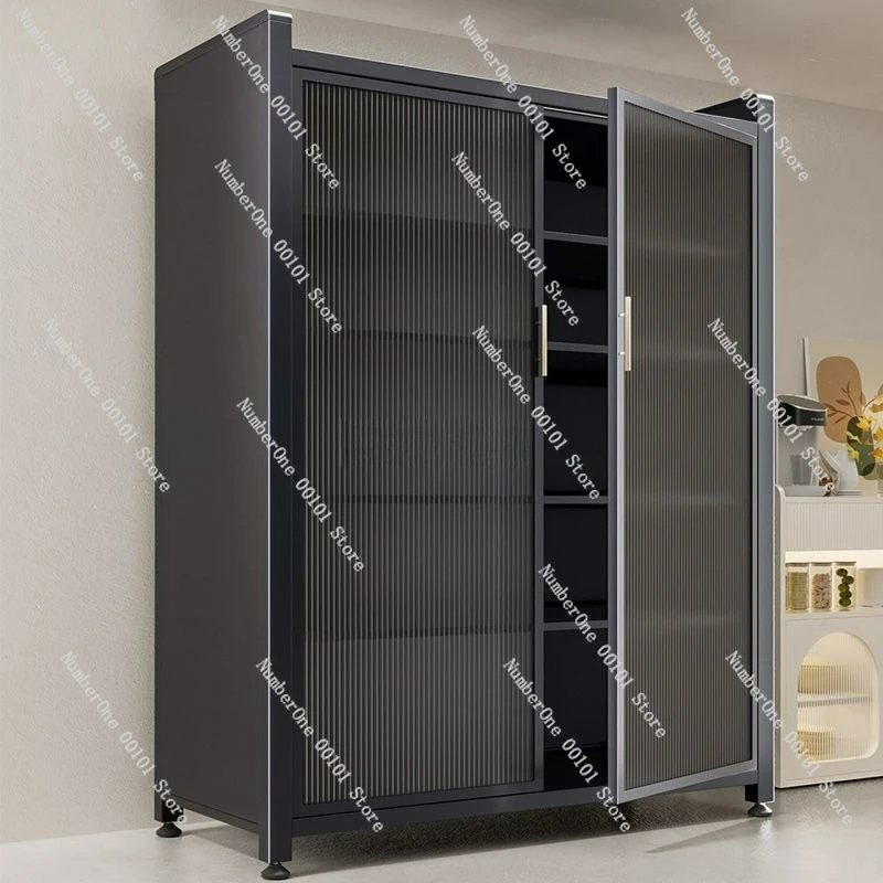 

Kitchen double door rack dining side locker raised floor multi-layer pot storage cabinet
