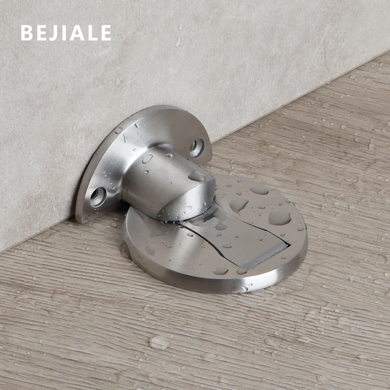304 Stainless Steel Suction Without Punching Invisible Door Stop Bedroom Anti-collision Strong Magnetic Door Stop Door Suction