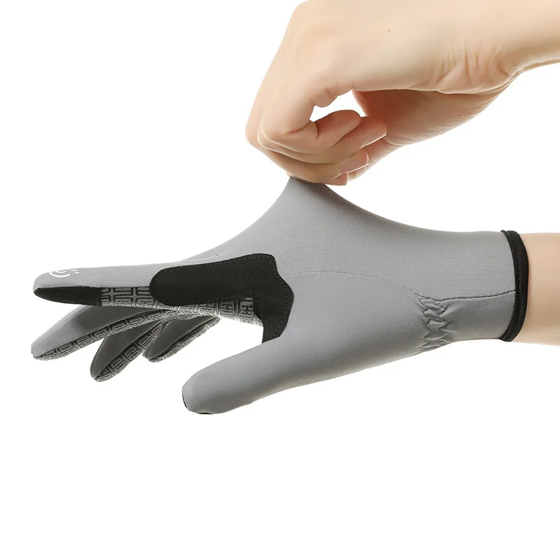 Outdoor Cycling Mountain Bike Full Finger Gloves Ice Silk Breathable Cool Sunscreen UV Protection Touch Screen for Men Women