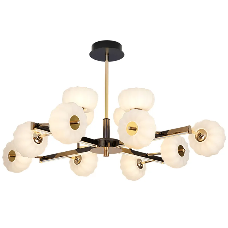 مصباح غرفة المعيشة الفاخر الجديد، ثريا غرفة الطعام في الغلاف الجوي، غطاء اليقطين الإبداعي