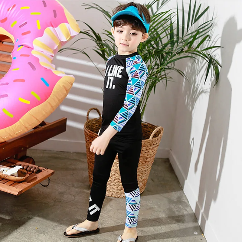 Children's Surfing Swimming Suits Long Sleeve Separate Sets Quick Dry Sun Protection Snorkeling Surfing Suits for Boys And Girls