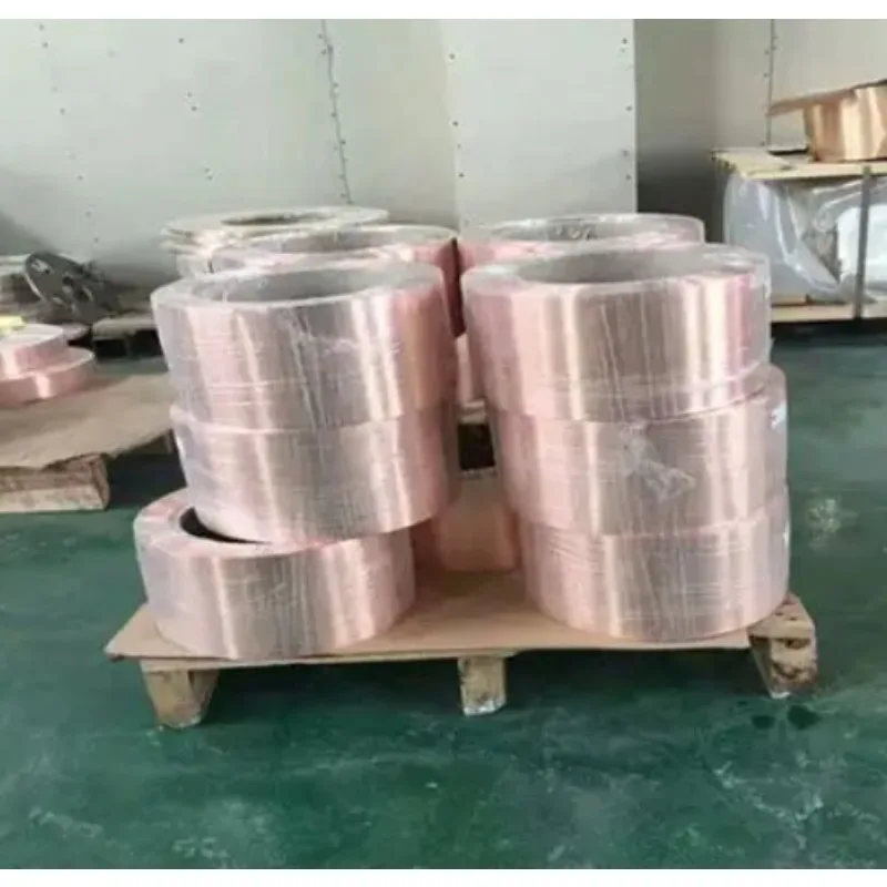 T2 Pure Copper Strip 5/10M, 0.2~0.4mm Thick 7~25mm Wide Copper Tape for Electrical Contractors and DIY Projects