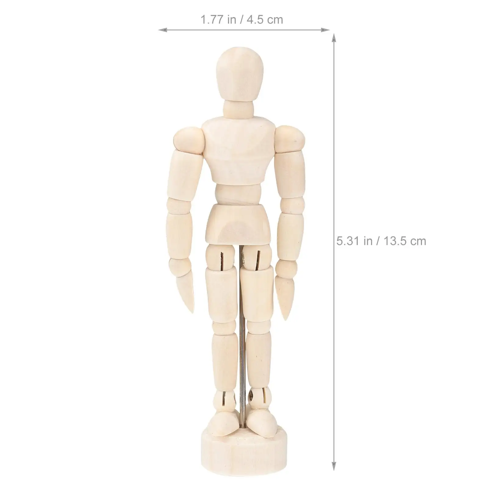 3 Pcs Drawing Model Model Lightweight Bamboo Jointed Human Figure for Sketching Drawing Teaching Accessories