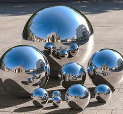 Hollow Ball Dia 25~200mm Thick 1.2mm 304 stainless Steel Ball Party Mirror Metal Ball Sphere Home Garden Decoration