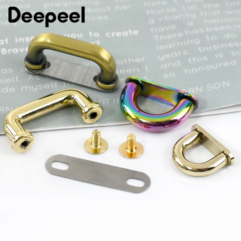 Deepeel 5/10Pcs Metal Buckles Arch Bridge D Ring Connector Clasp Bag Strap Belt Hanger Hooks Leather Craft Hardware Accessories