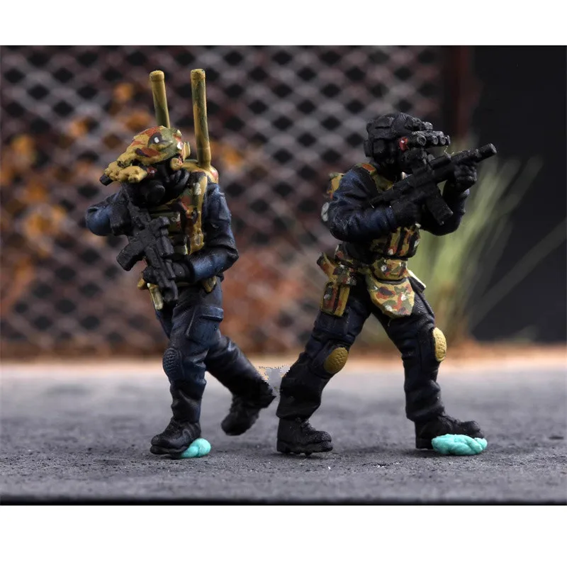 1:72 مقياس نموذج 6 قطعة SAS البريطانية خدمة الهواء الخاصة 6 الجنود ألعاب شخصيات الحركة لتقوم بها بنفسك المشهد ملحق جمع عرض المشجعين