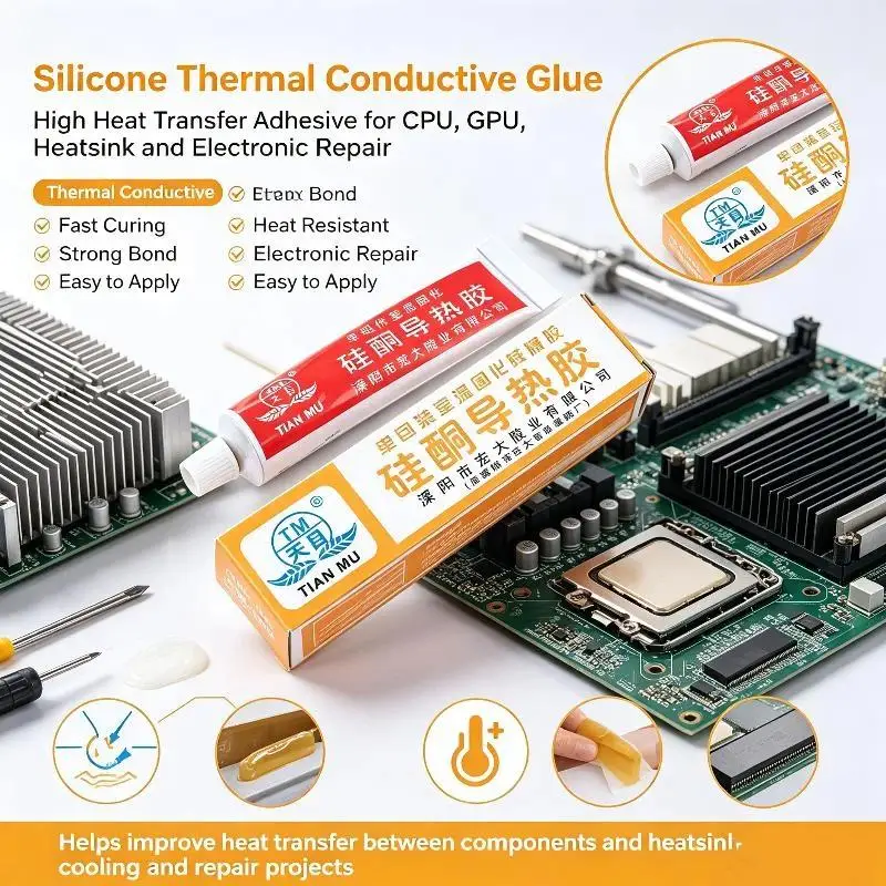 TIANMU Glue 705 Silicone Clear Sealing Glue And TM Silicone Heat Conduction Glue Curing Silicone And Grease Heat