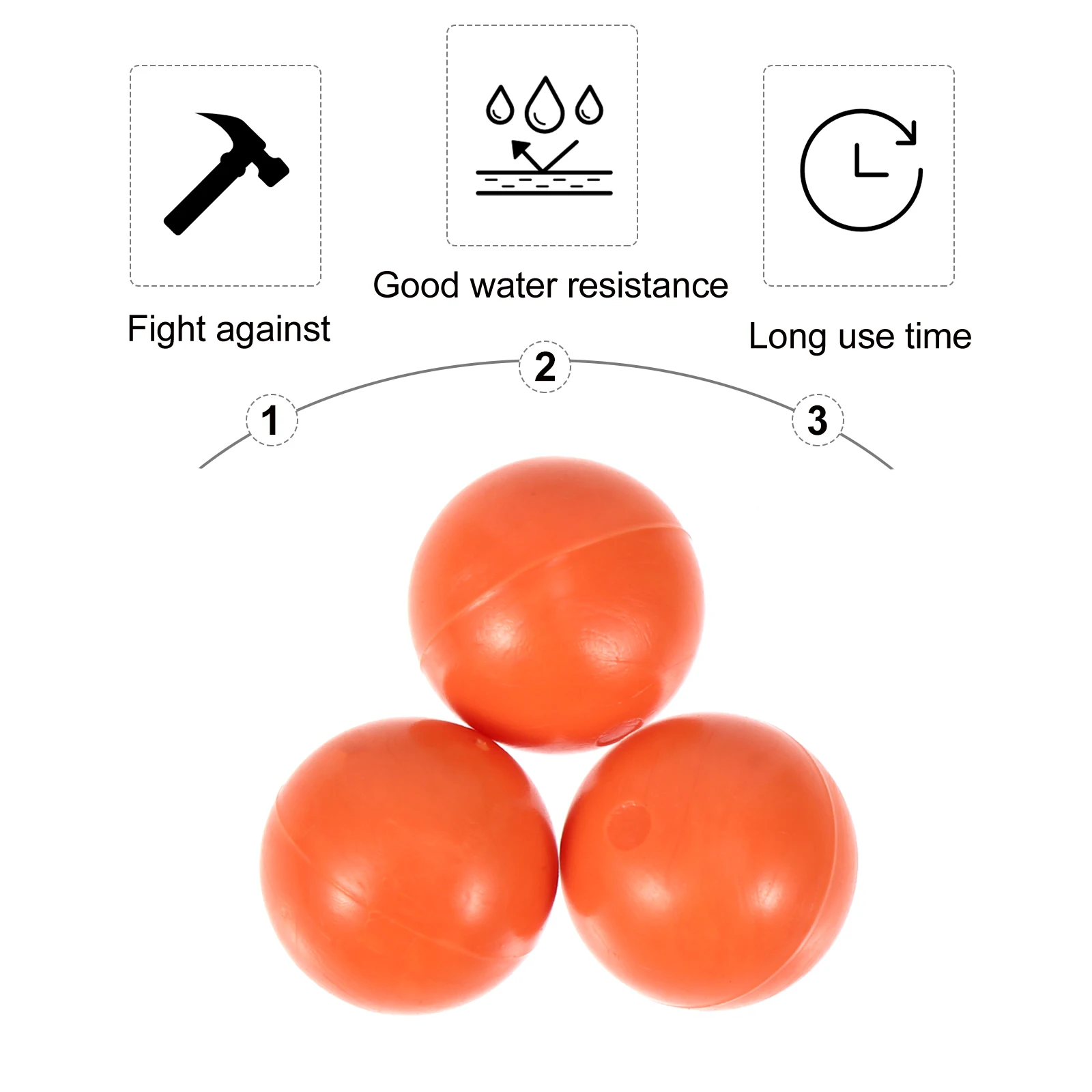 

100 Pcs Colorful Plastic Balls Counting Solid Toys School Probability Teaching for Kids