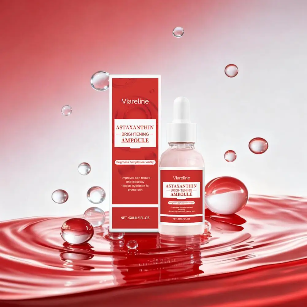 30 مللي فيارلين أستازانتين اشراق أمبولة تحسين نسيج البشرة بشكل واضح ترطيب البشرة جوهر أصلي العناية بالوجه