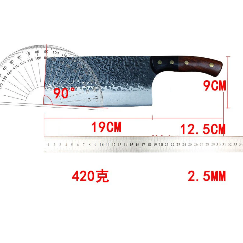 Chinese Chef Knife Handmade Damascus Steel Blade Slicing Cleaver Longquan Kitchen Knives Wood Handle Professional Cooking Tools