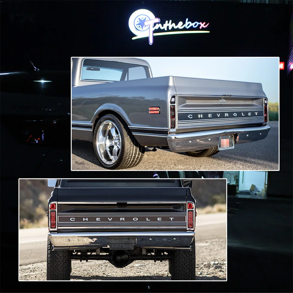 Car White LED Rear Backup Reverse Lights Red Tail Lights Rear Fog Lights For Chevy & GMC Trucks 1967 1968 1969 1970 1971 1972