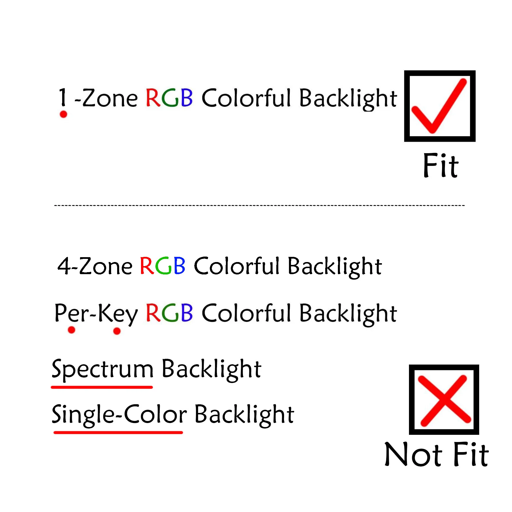 Teclado para ordenador portátil MSI Crosshair 15 A11UCK/ 15 A11UDK/ 15 A11UEK, 17 A11UCK/ 17 A11UDK/ 17 A11UEK 1-Zone RGB retroiluminado