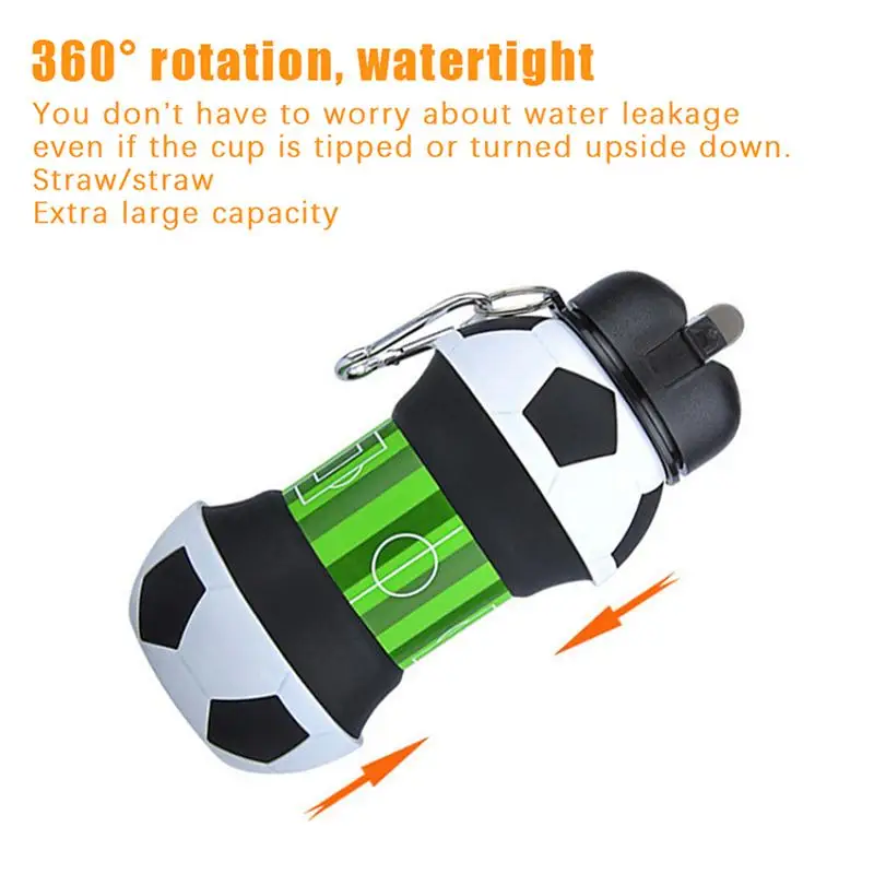 Fold Water Bottle Cups Mug Outdoor Sports Basketball Football Baseball Tennis Golf School Leakproof Portable Kids Water Bottle view 4