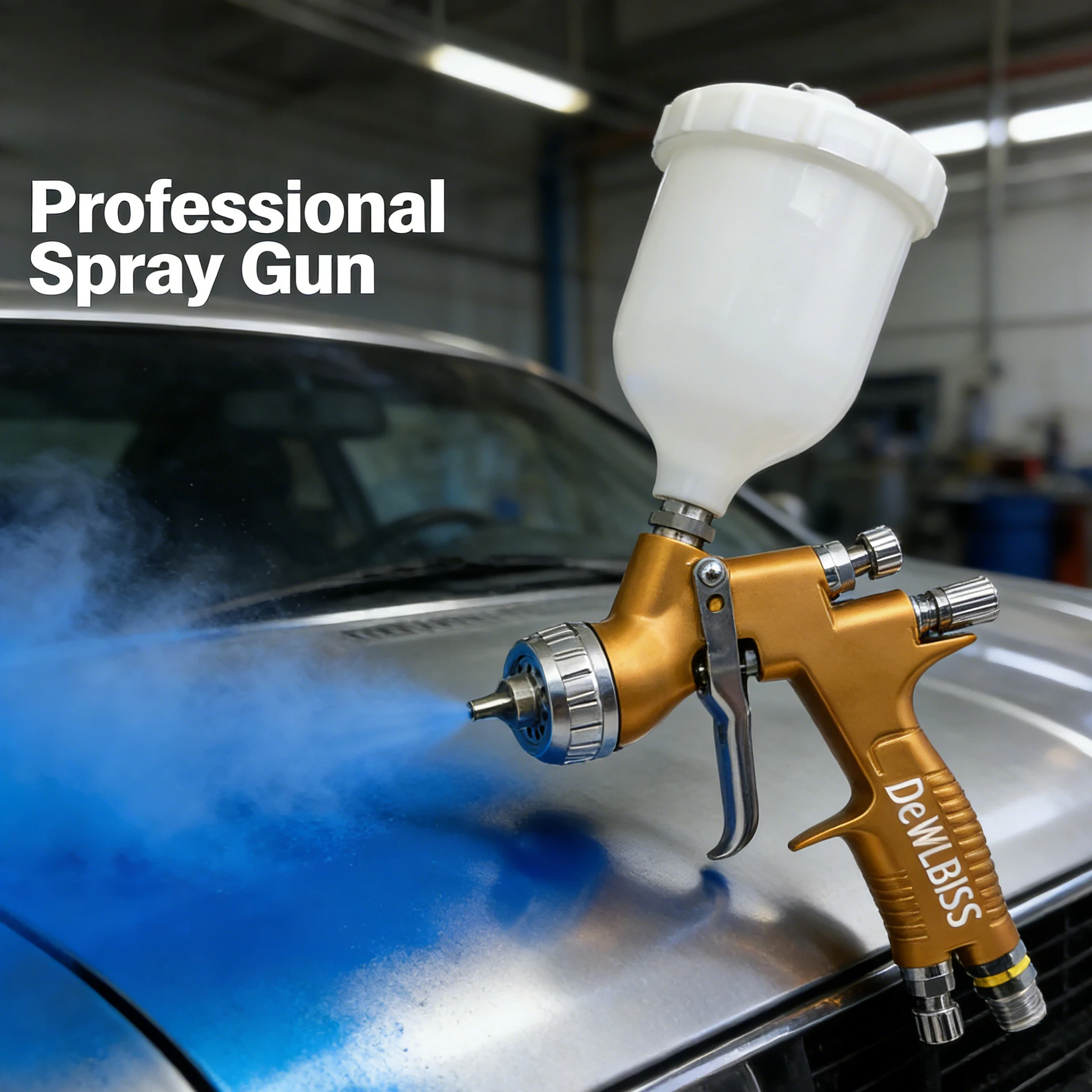 Spray Gun GTl Pro LITE Painting Gun TE20/T110 1.3mm/1.8mm Nozzle Glod With Mixing Cup Water Based Air Spray Gun Airbrush