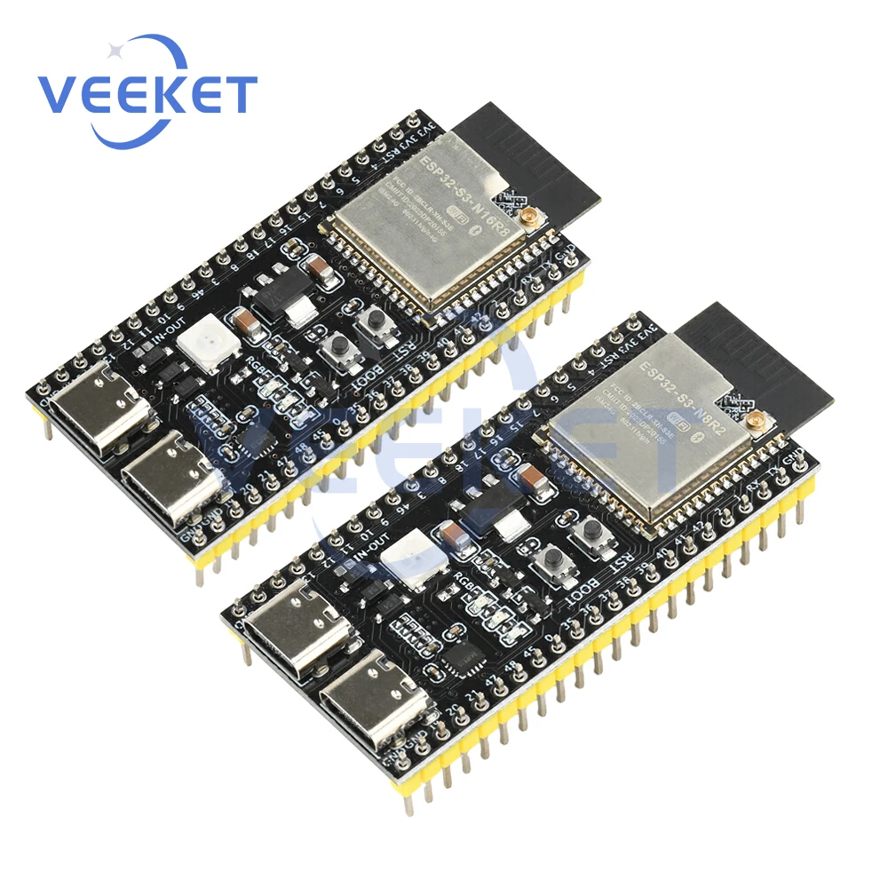 ESP32-S3 WiFi Bluetooth Placa de desarrollo Core ESP32-S3-N16R8/N8R2 Módulo IoT con Base de antena para proyectos de Internet de las cosas