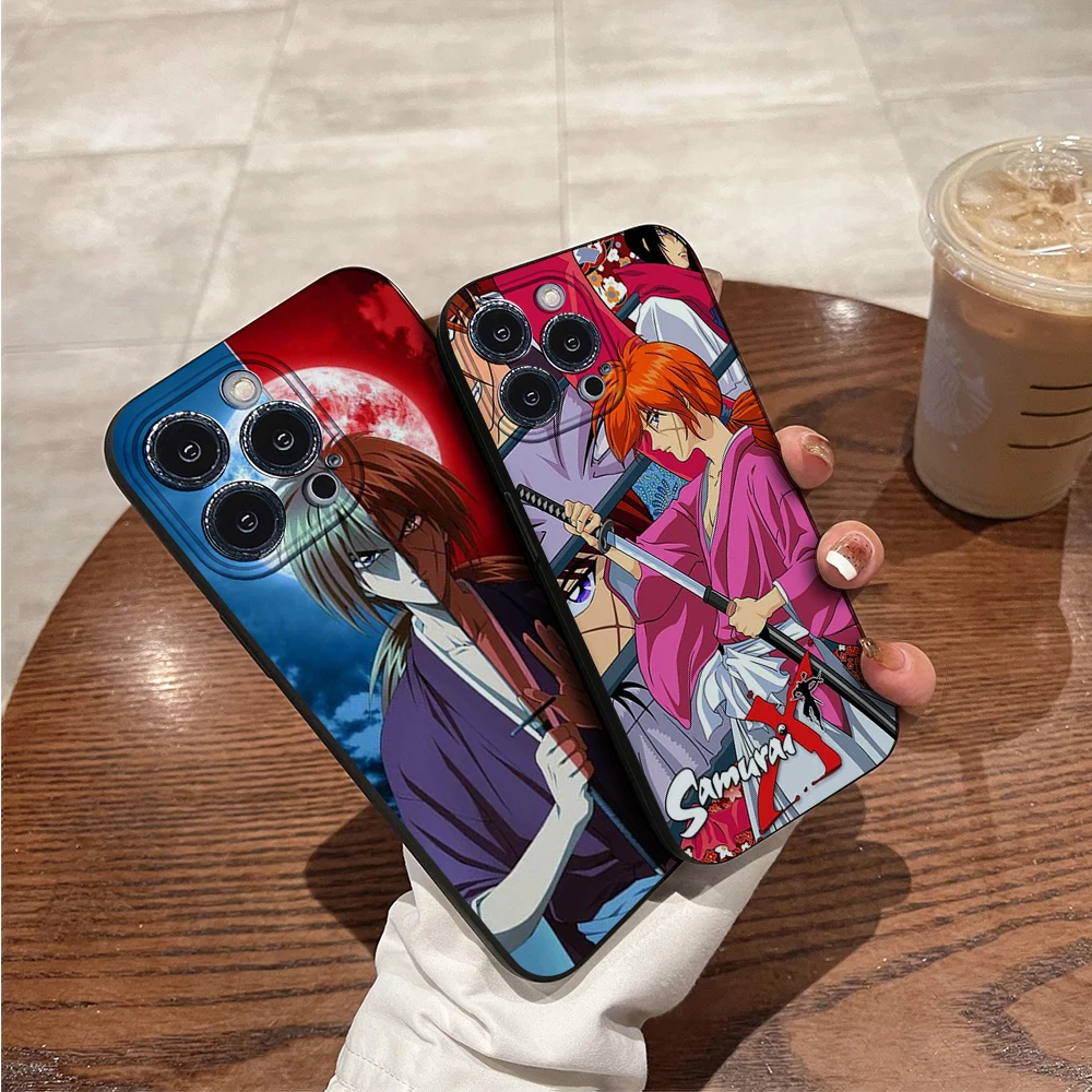 Rurouni Kenshin Anime Phone Case For IPhone 11 12 13 14 15 16 Mini Plus Pro Max Silicon Black Soft TPU Cover