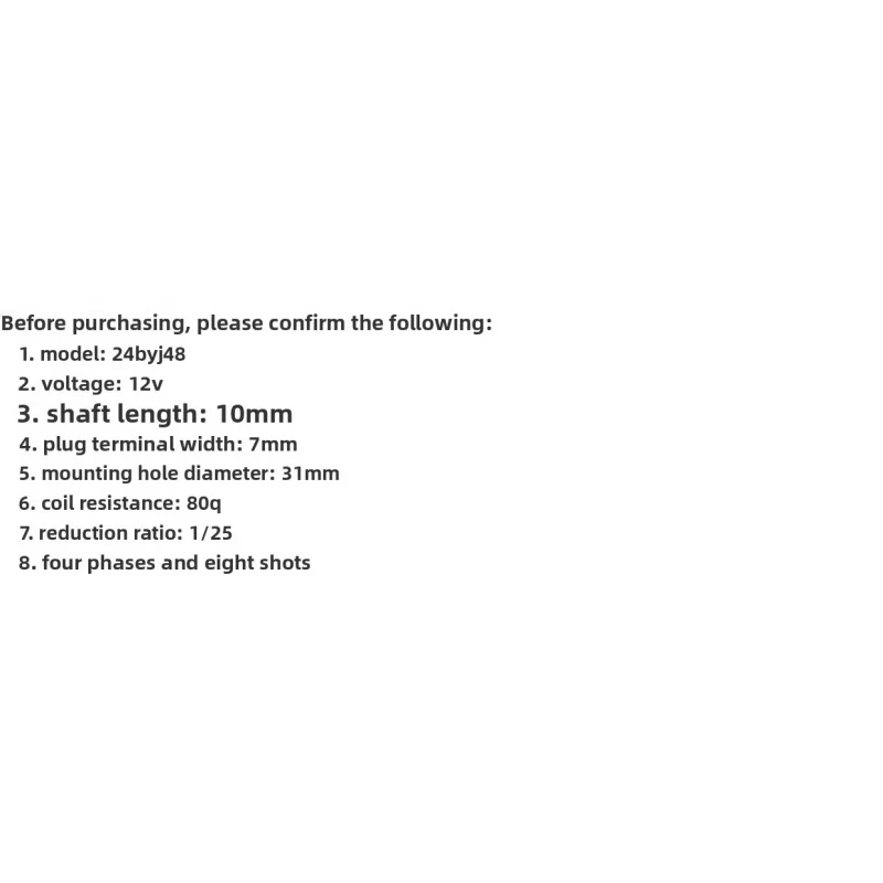 For 24BYJ48 12V Micro Stepper Motor Suitable for Monitor Swing Rotation Replacement Spare Parts
