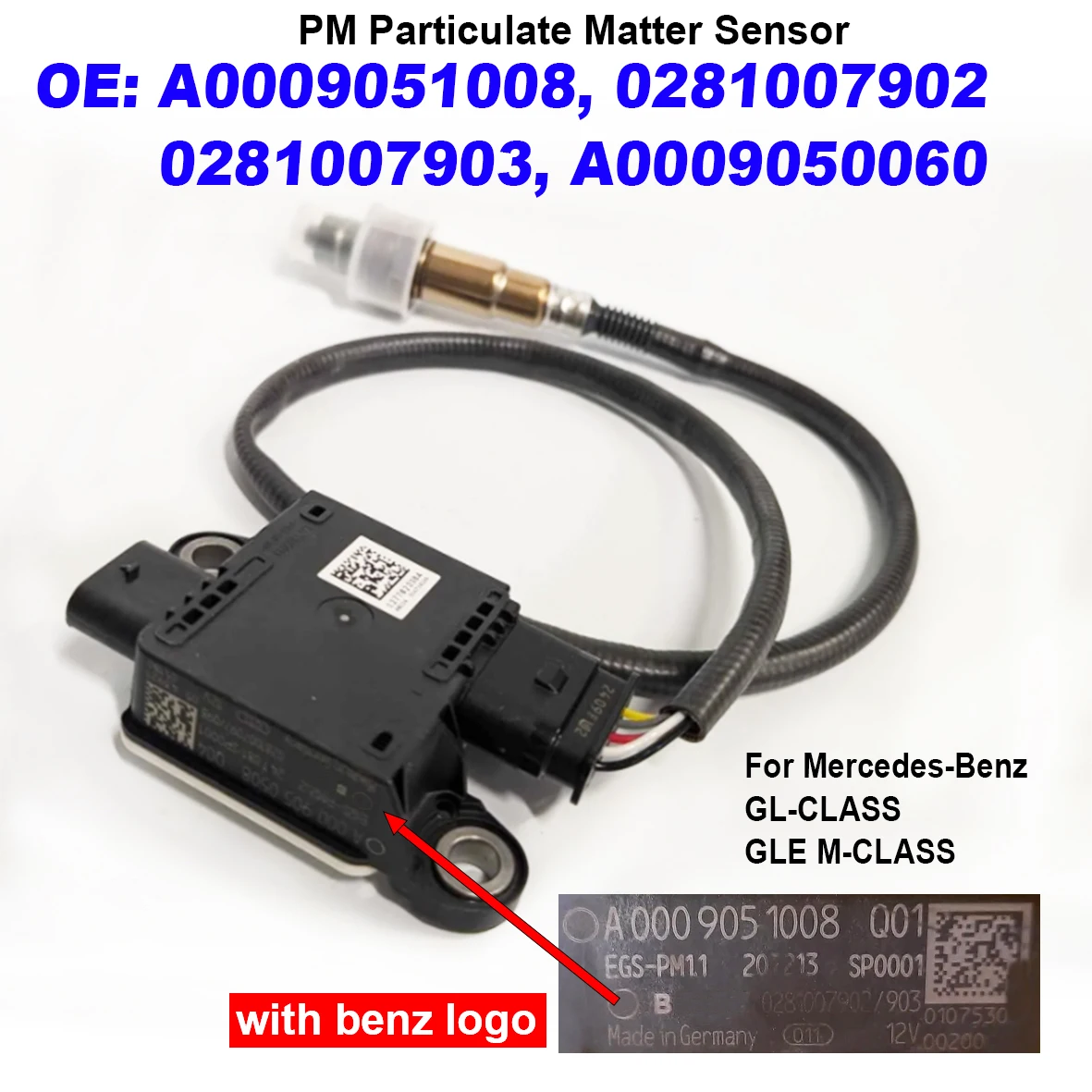 

A0009051008 0281007902 0281007903 Particulate Matter PM Sensor For Mercedes-Benz W166 GLE250d GLE300d High Quality