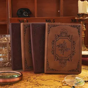 144 folhas a6 vintage couro do plutônio diário livro portátil forrado papel grosso caderno escrita diário agenda mensal planejador semanal 10 principais vendas livro notas - №10