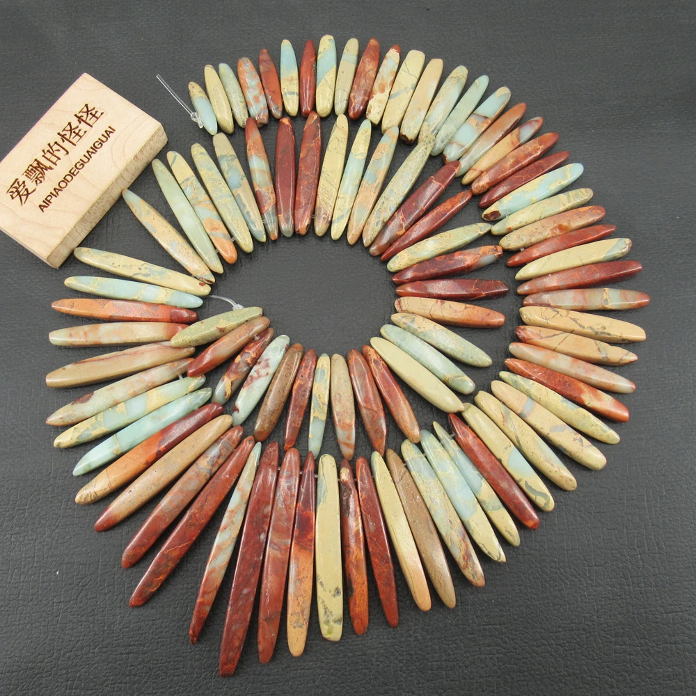

APDGG Mix Color Brown Blue Sediment Jasper Loose Beads Jewelry making accessories
