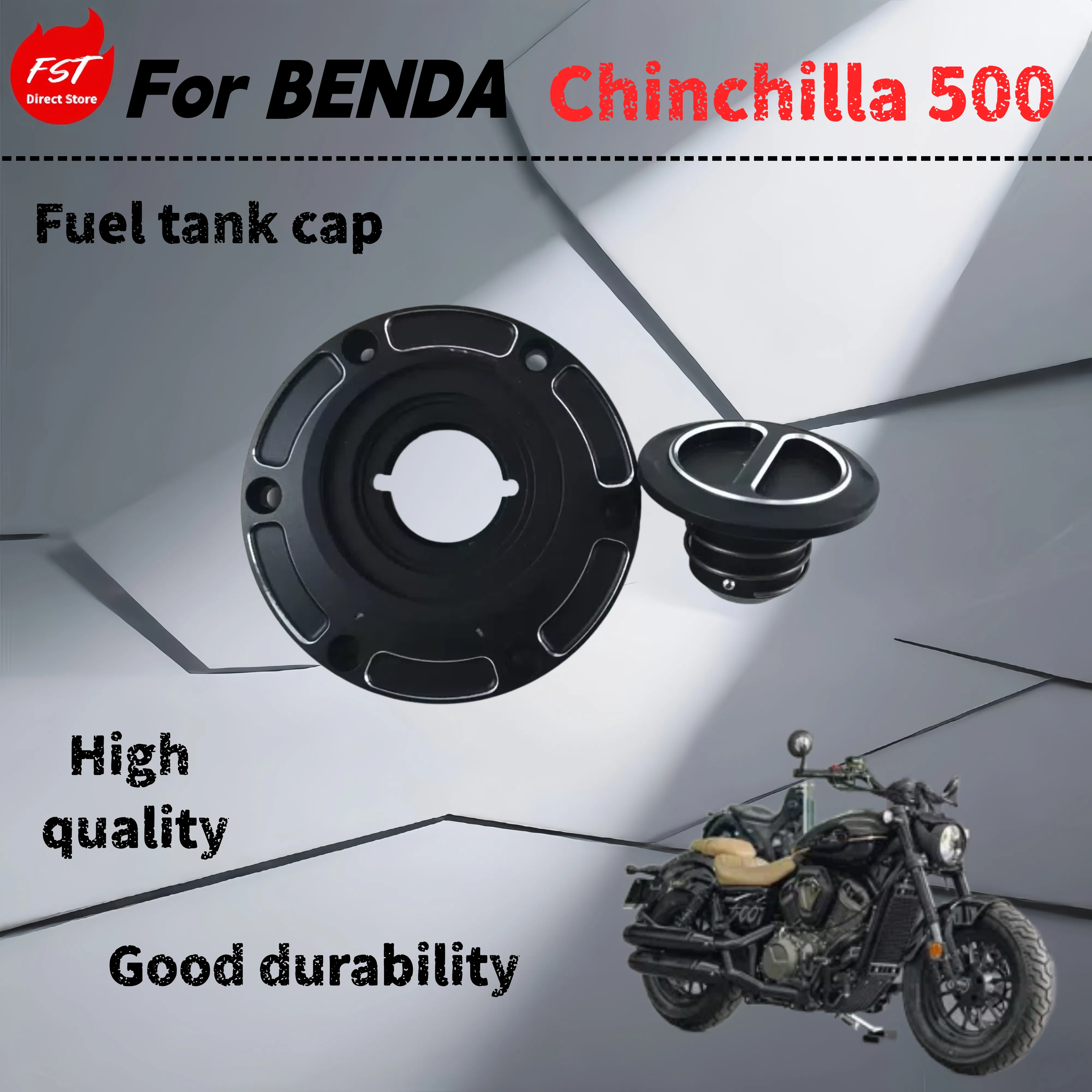

For Benda Chinchilla 500 retrofit vintage aluminum fuel cap fittings non-destructive installation