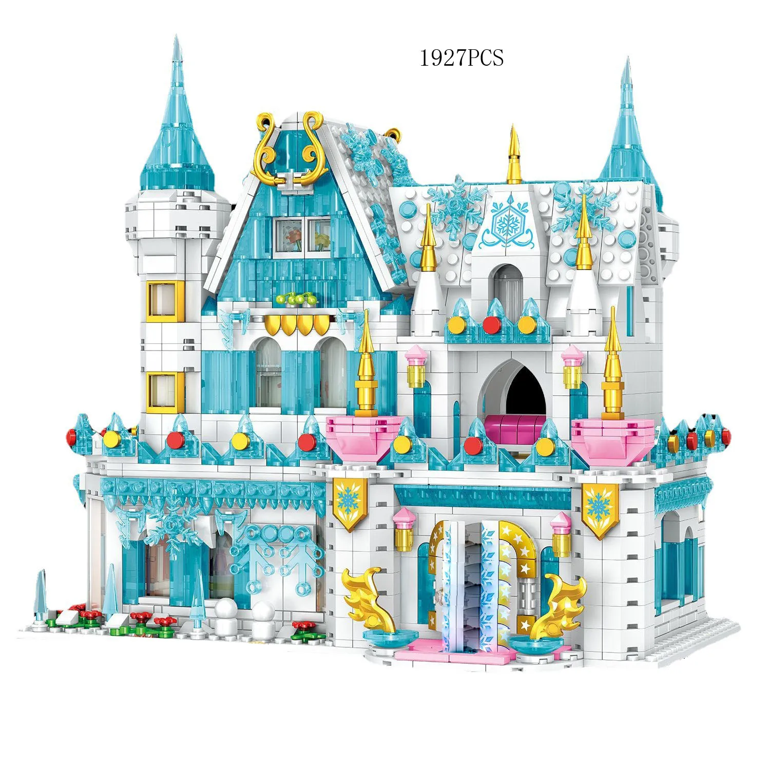 Creative Fantasyland Mini Block Fairy Tale Prince And Princess Figures Ice Snow House MOC Building Brick Toys For Girls Gifts