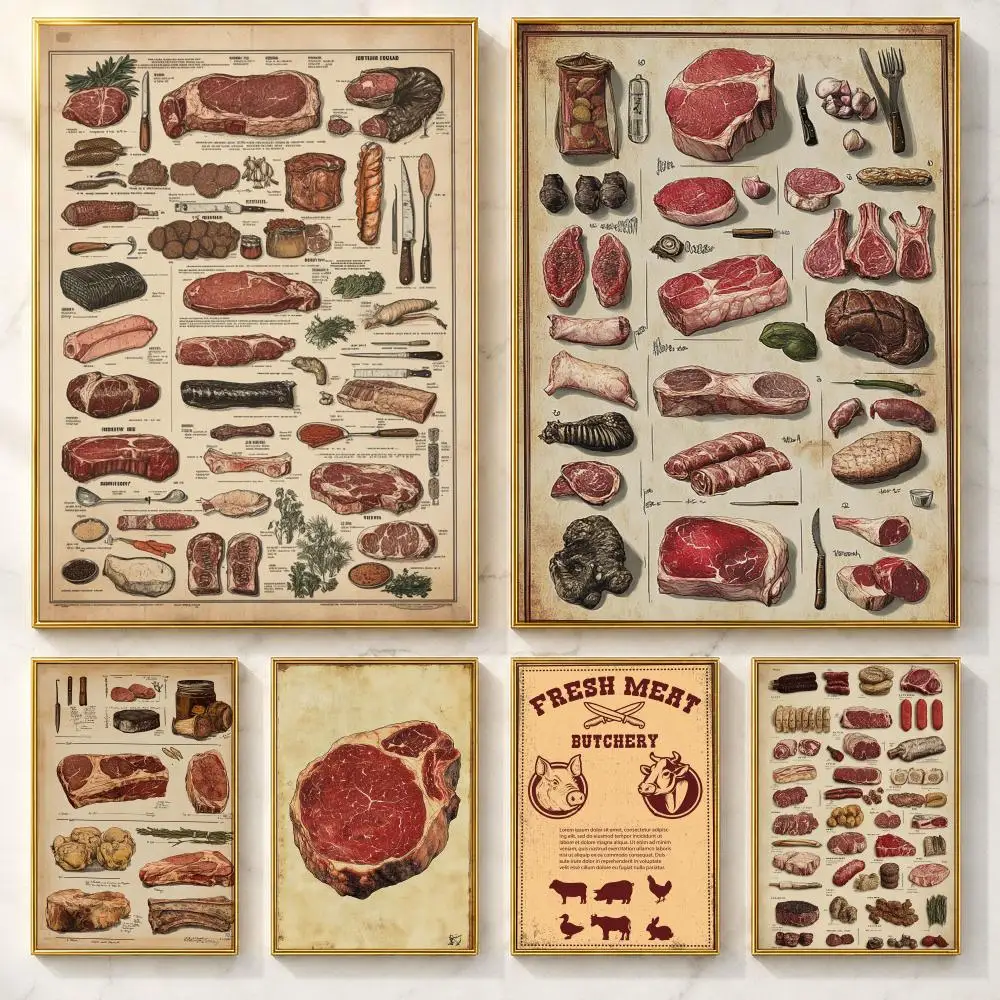 Comedy Drama Series Beef Poster Self-adhesive Art Poster Decoracion Painting Wall Art White Kraft Paper Home Decor
