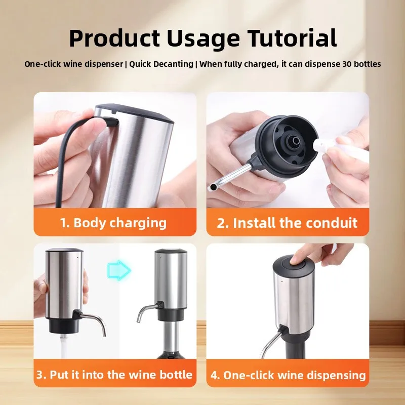 Electric Wine Dispenser Quick Devenomer Creative Eagle Nose Wine Serving Utensils Wine Bic Criativo for Wine Lovers