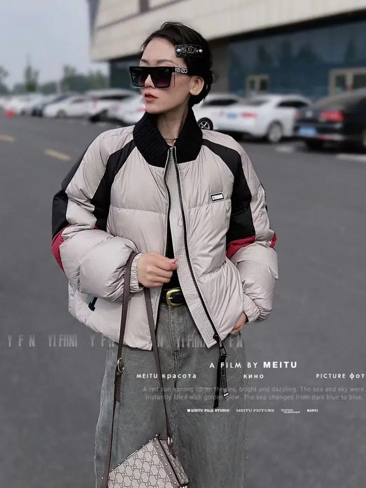 Jaket wanita, jaket wanita desain baru, jaket kerah berdiri, tren, mantel serbaguna, mode, jaket wanita musim dingin