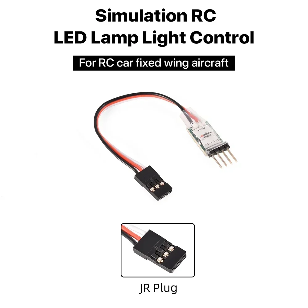 DUMBORC 3CH RC LED Lamp Light Controller Module Switch Panel System Turn on/Off JR Plug per Car Vehicle Fixed Wing Aircraft Part