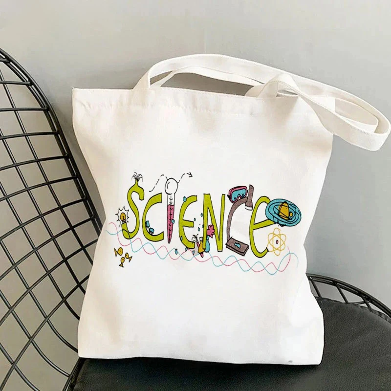 Science Logistics Experimental Chemical Instruments Tote Bag Daily Commuting of Students To School Books Bags Portable Clutch