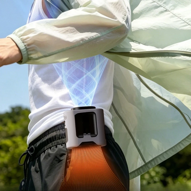 Waist fan riding portable waist cooling artifact