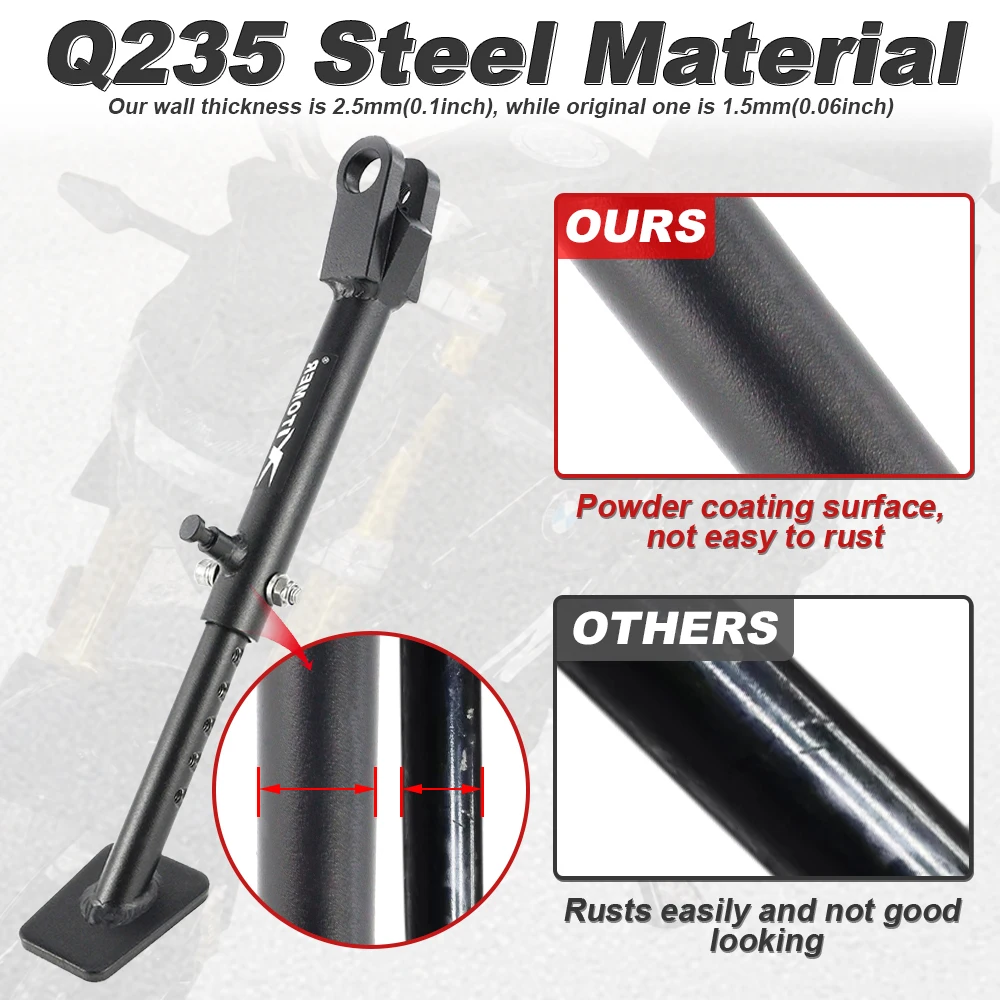 دراجة نارية لسيارات BMW G 310 R 2017-2020 2021 2022 2023 2024 2025 G310R حامل جانبي قابل للتعديل لوقوف السيارات يدعم مسنده