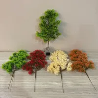 5pcs Artificial Pine Branches Plastic Pine Needle Bonsai Decoration Room Decor Aesthetic Office Home Decoration Accessories