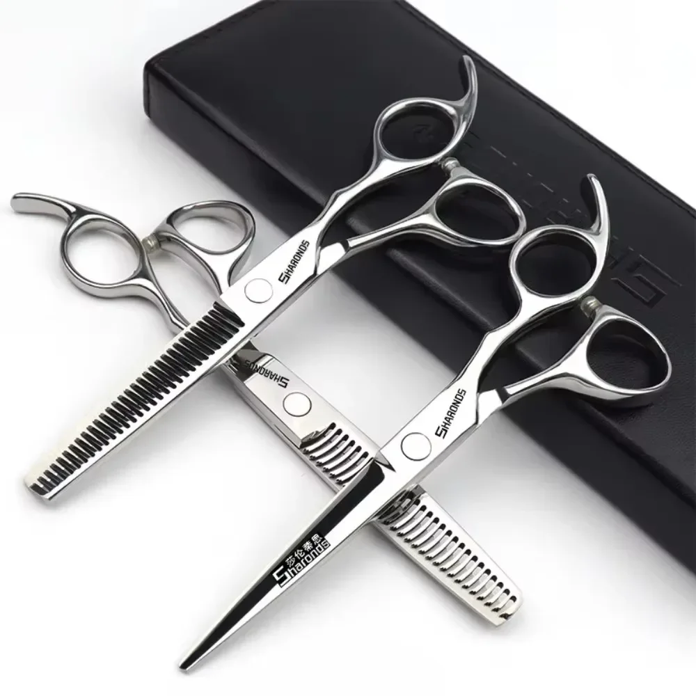 6/7 inch Japan Stainless Barber Shears Professional Hairdressing scissors Set Thinning Hairdressing Scissors Hair Cutting Tools