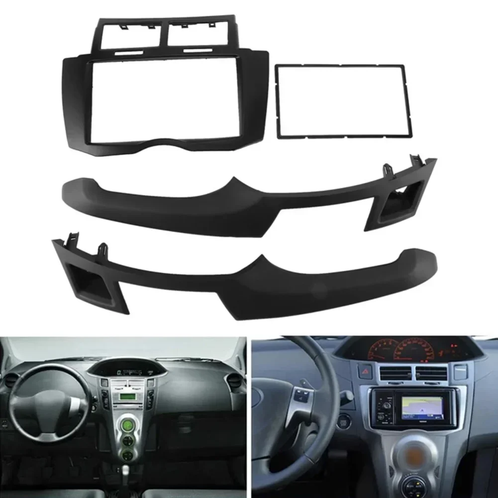 

Car Radio Stereo Frame Trim Kit For Yaris For Vitz For Platz 2005-2011 Matte Black ISO Wire Antenna Radio Dashboard DVD Frame