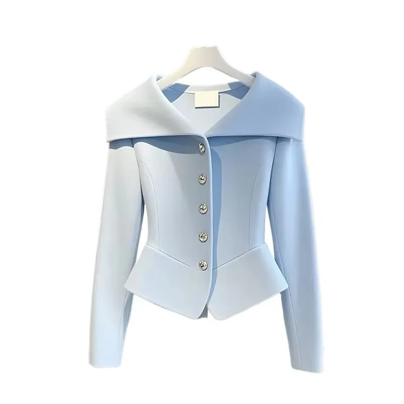 Koreaanse versie Mooie dames korte jas 2025, nieuwe lente en herfst, leeftijdsreductie, mooie elegante unieke damesjas