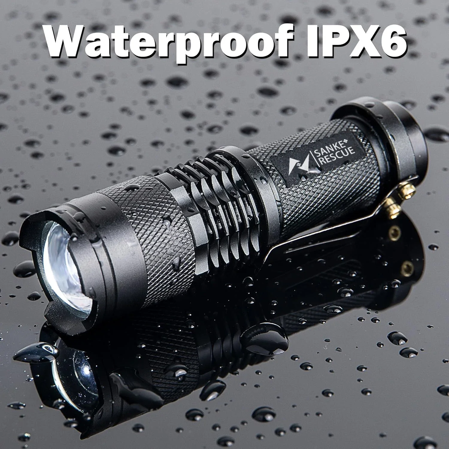 1-5 Waterproof Tactical Flashlights Portable LED Camping Lamps 3-Mode Handheld Powerful LED Torch Light Lanterns Self Defense