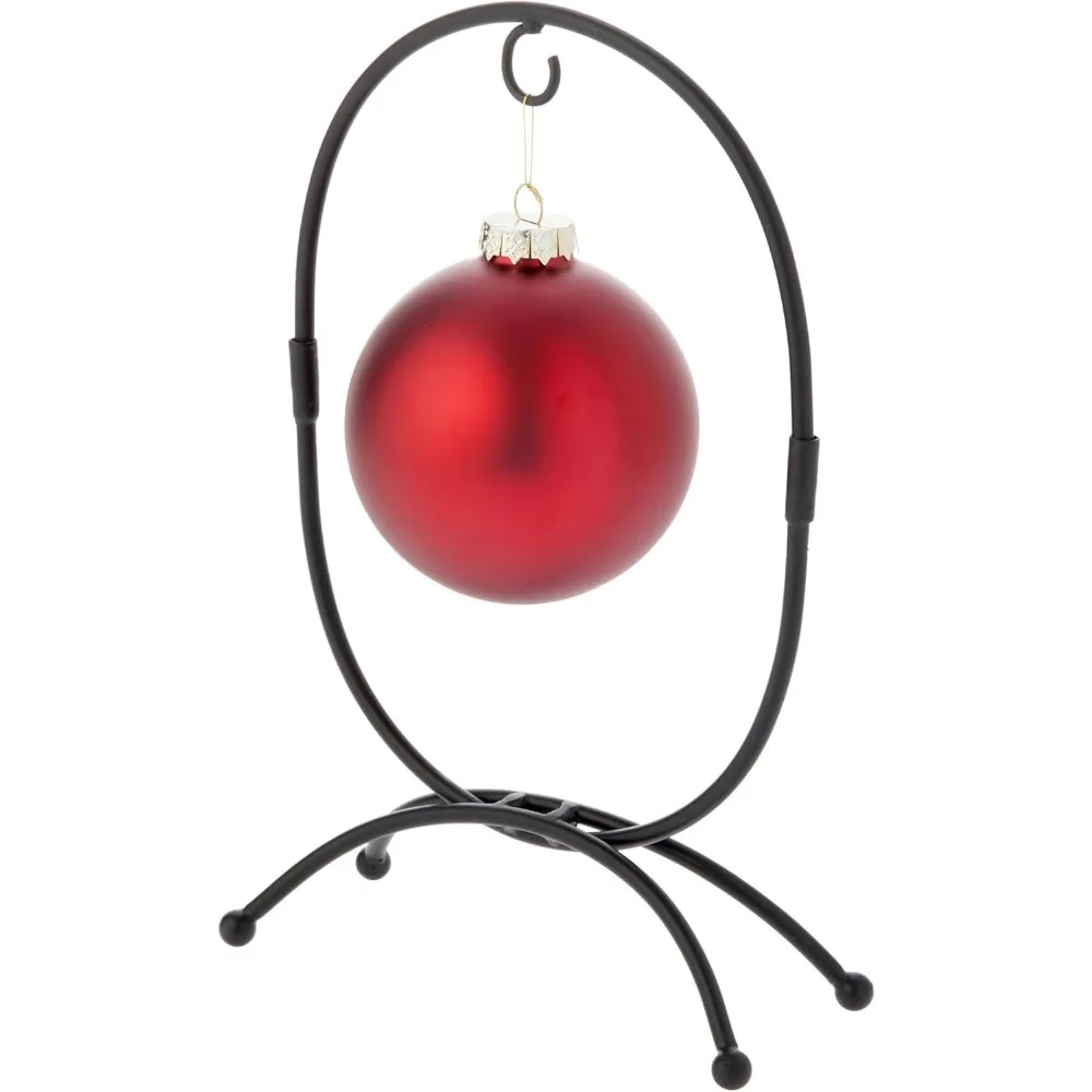 dudukan ornamen besi tempa hitam berbentuk oval dari bard, tinggi 11" x lebar 7,25" x kedalaman 7,25"