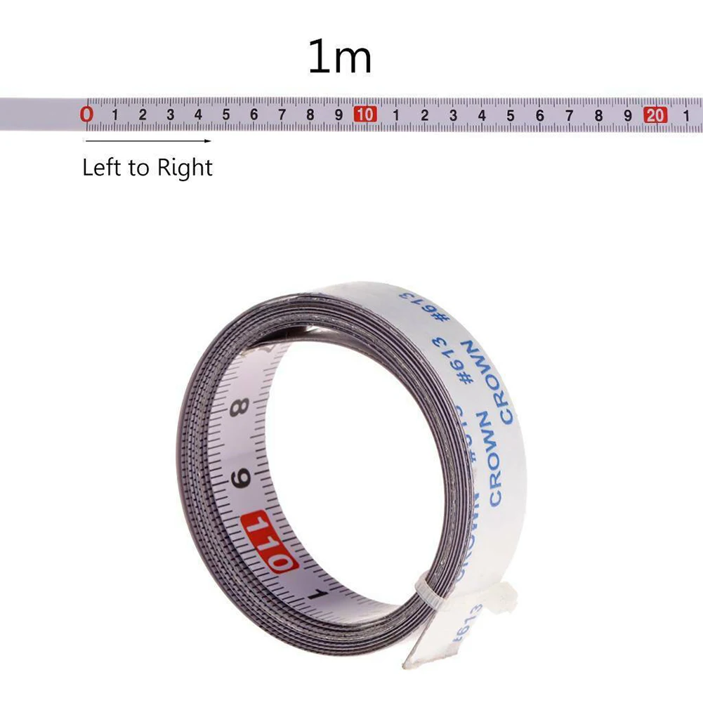 1pcs 1/2/3/5M Self Adhesive Metric Miter Track Tape Measure Scale Ruler Left To Right To Left Middle To Both Sides Tools