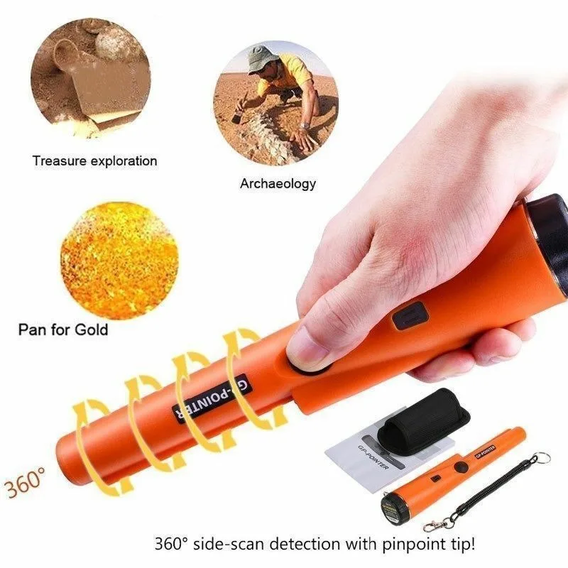 Metal Detector Pinpointer Professional Waterproof Handheld Search Treasure Pinpointing Finder Probe No 9V Batteries Included