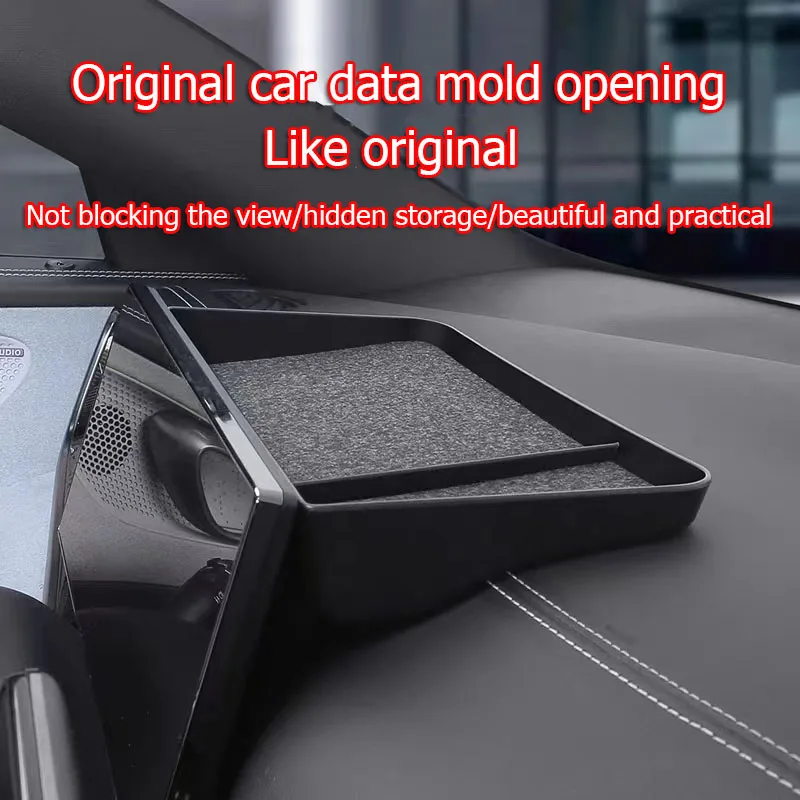 Product details of ZLWR BYD Seal EV car screen rear storage box, ABS material center console storage box workbench storage devic