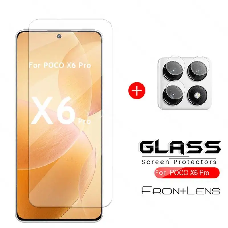For Xiaomi POCO X6 Pro Glass POCO X6 Pro Tempered Glass Screen Protector Flim 9D Camera Protector Flim POCO X6 Pro Glass