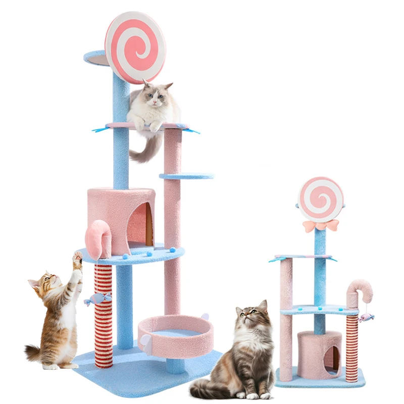 Cat Climbing Frame Nest Tree Integrated Large Cat Frame Sky Column Platform Jumping Toy Cat Tree for Large Cats